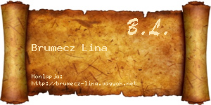 Brumecz Lina névjegykártya